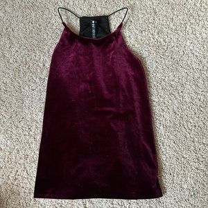 Wine colored, velvet A- Line top